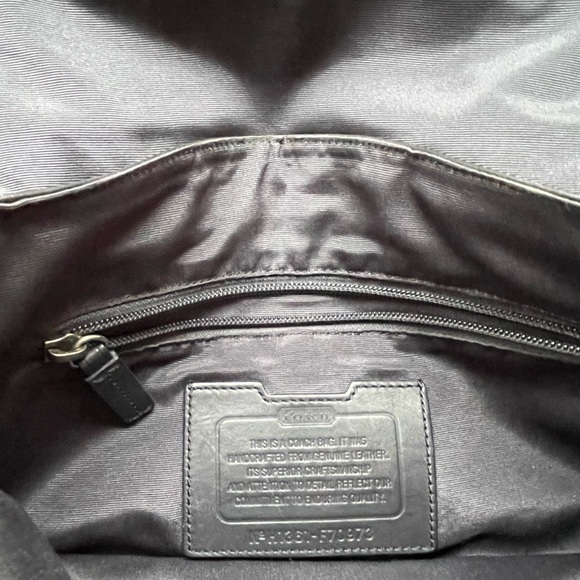 Coach Camden Blue Leather Crossbody Laptop Messenger Map Bag - Picture 12 of 15